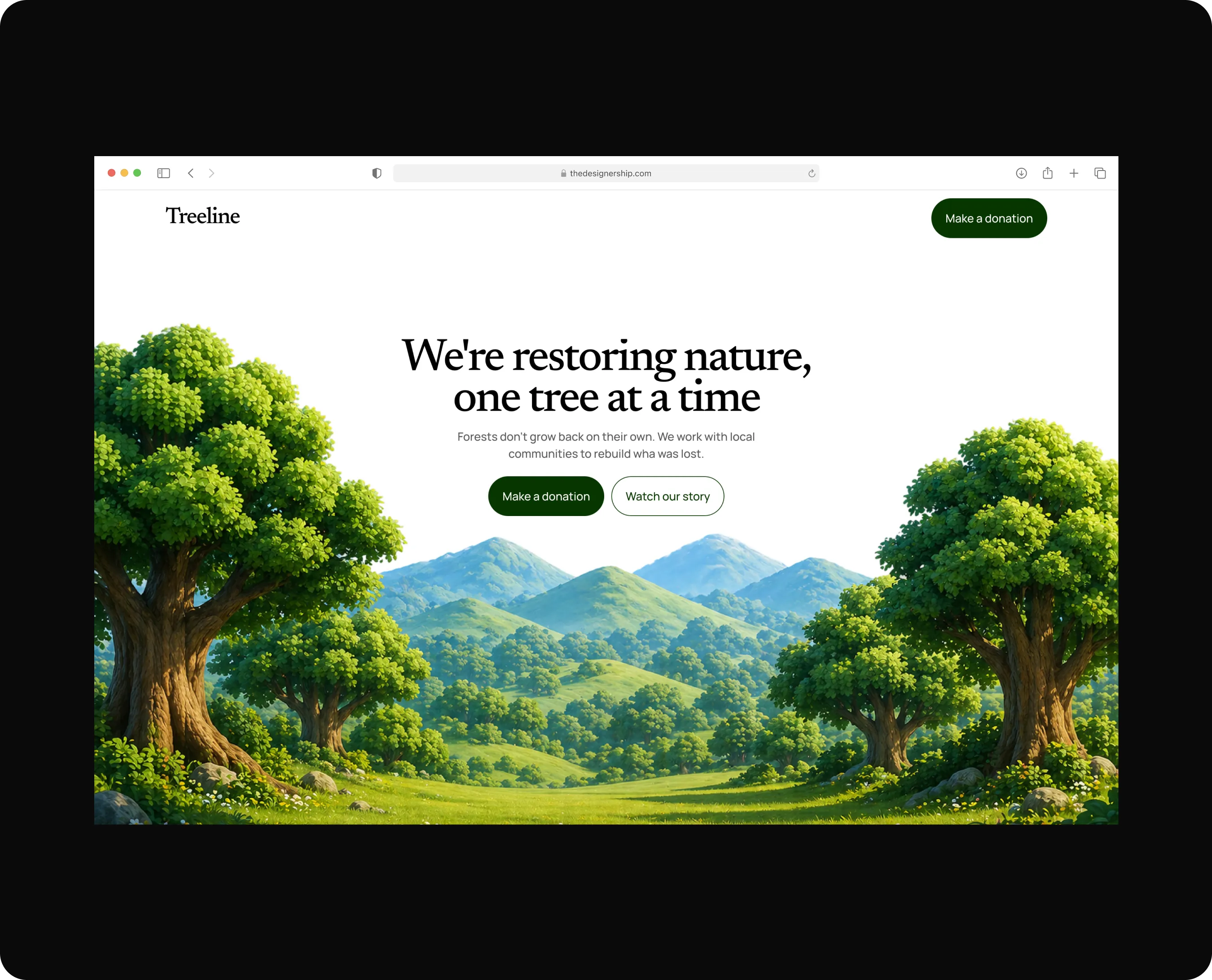Work sample treeline